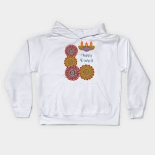 Diwali - Mandalas and Lamps Kids Hoodie